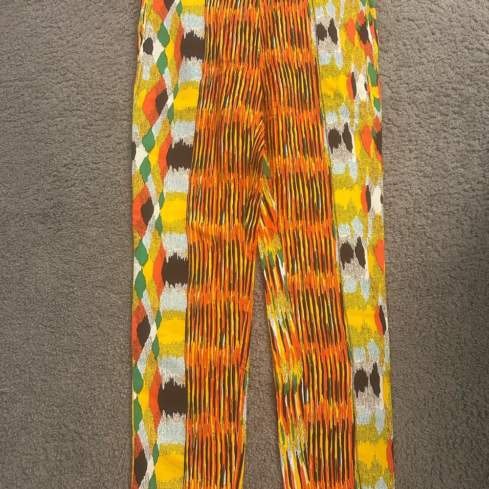 Celine by Phoebe Philo Vintage Colorful Patterned Pants